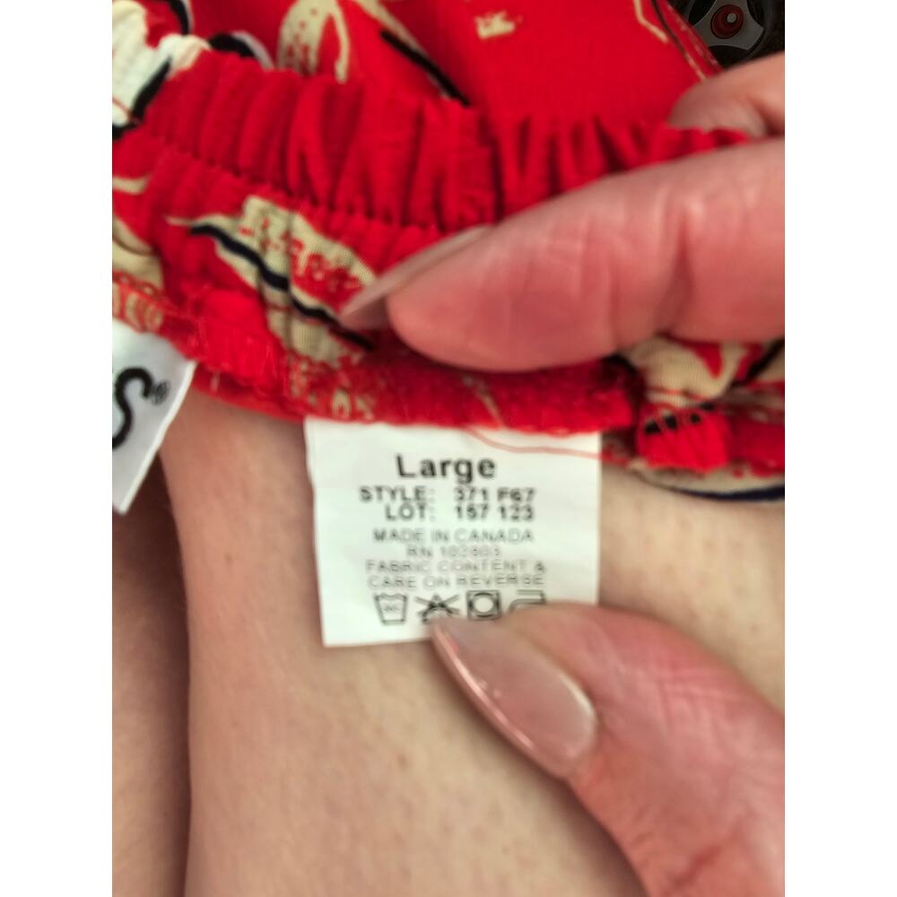 Briggs Vintage Skirt Size Large Red‎ Floral - Picture 5 of 8